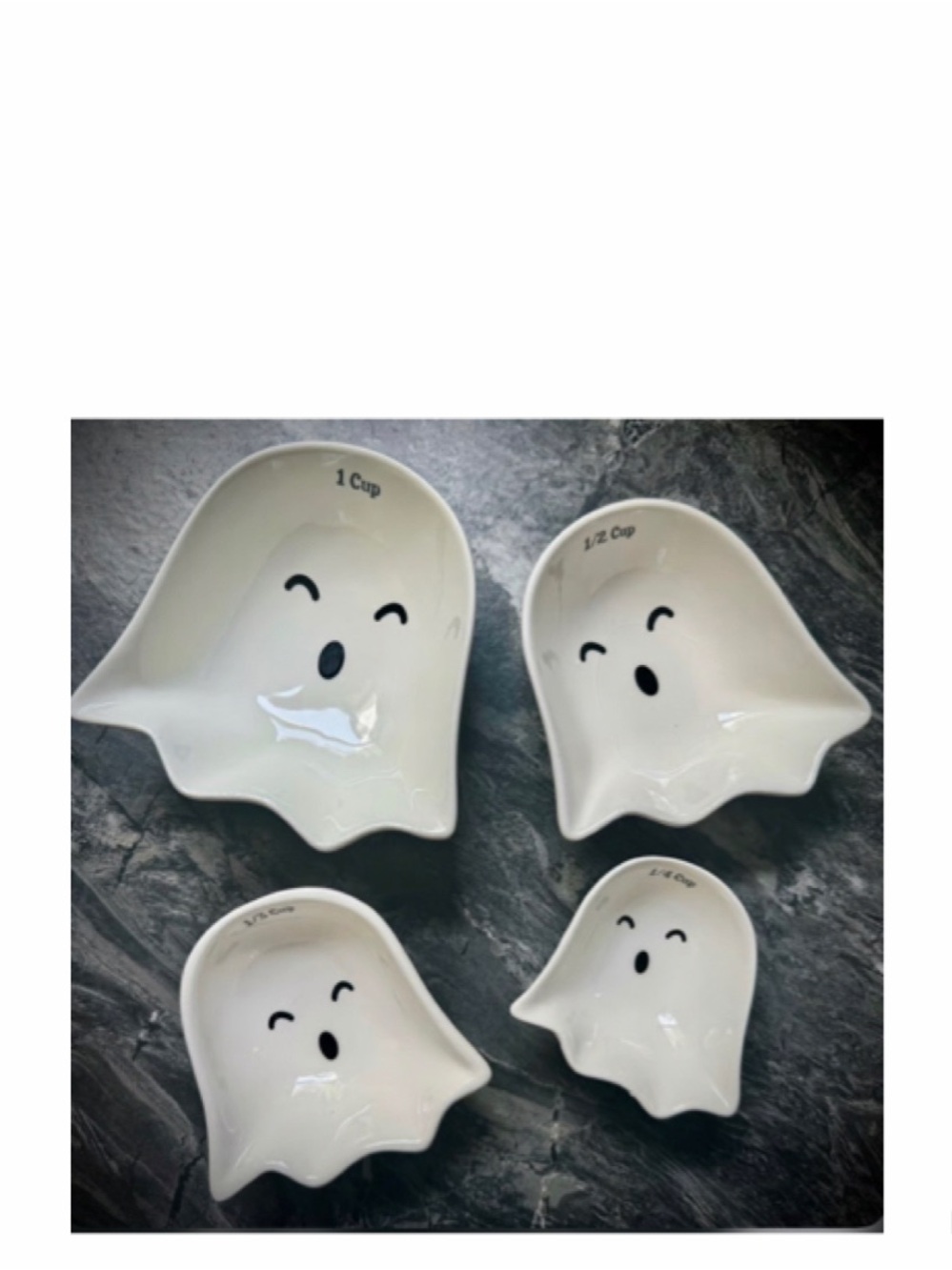 NEW 10 Strawberry Street Halloween Ghost Measuring Cups